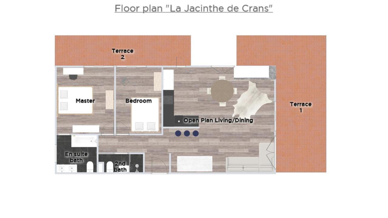 La Jacinthe De Crans Daire Dış mekan fotoğraf